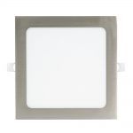 BASALTO, Downlight LED níquel, 24W, 6500K (30x30 cm)