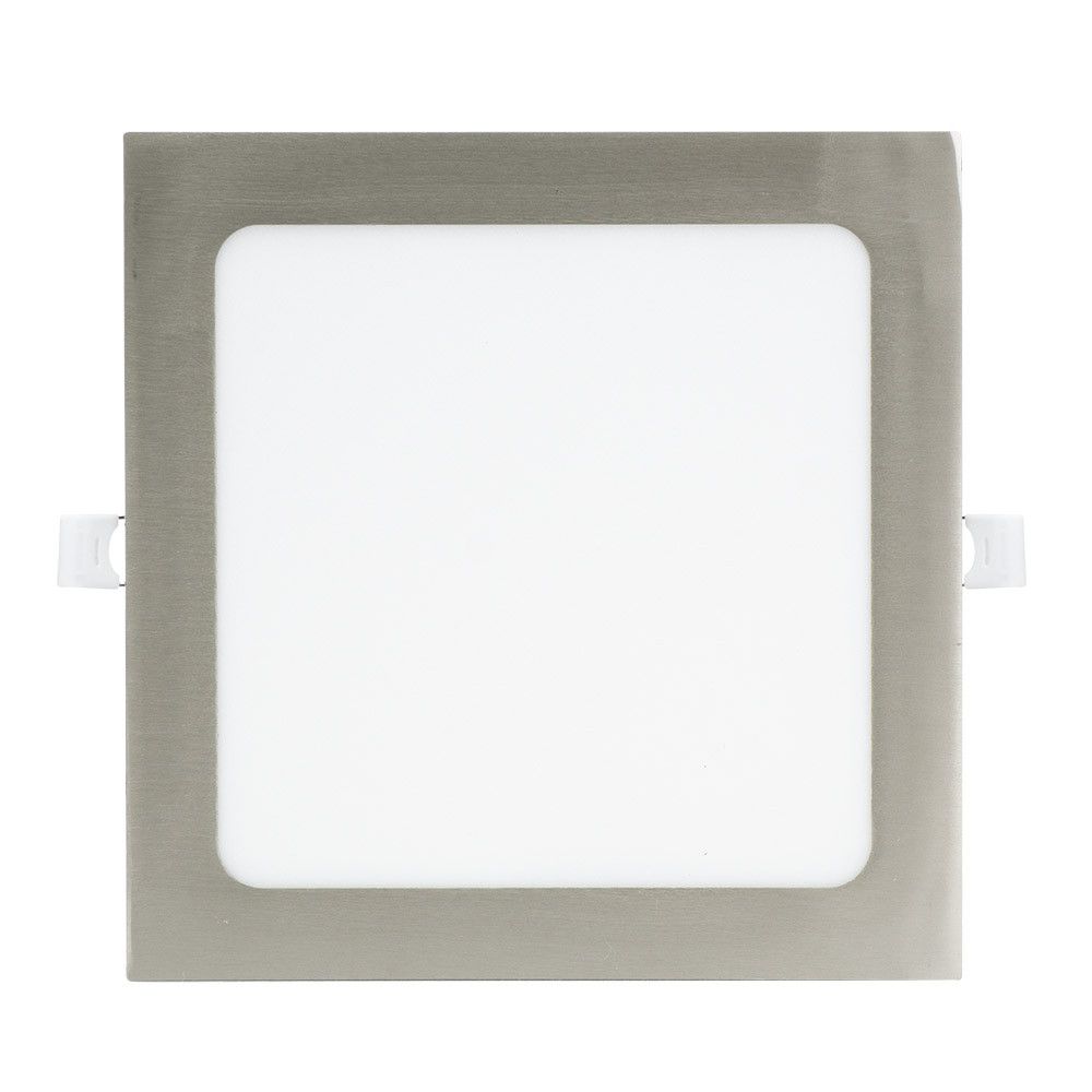 BASALTO, Downlight LED níquel, 24W, 6500K (30x30 cm)