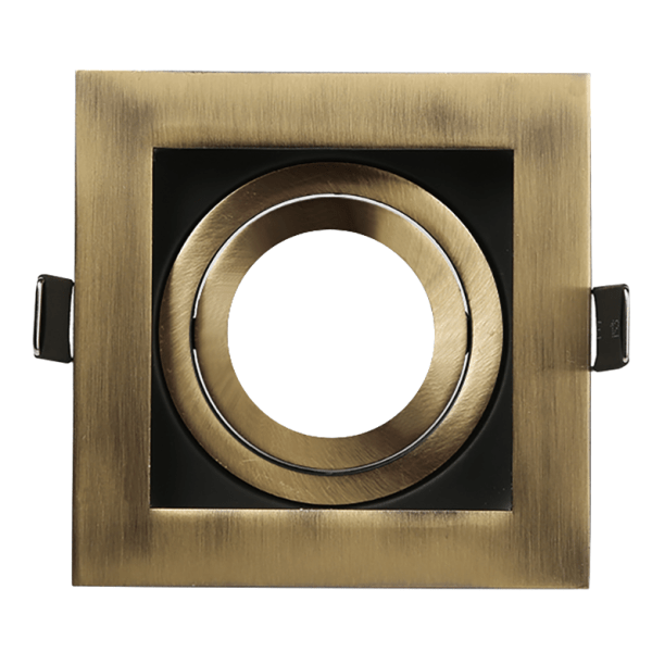 Empotrable Batu Cuadrado Cuero/Negro Orientable
