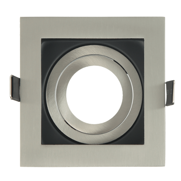 Empotrable Batu Cuadrado Níquel/Negro Orientable