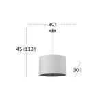 Colgante techo CHANZA, de 30cm, dimensiones