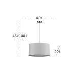 Colgante techo CHANZA, de 40cm, dimensiones