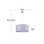 Colgante techo CHANZA, de 50cm, dimensiones