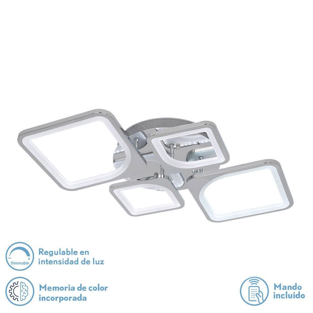 Alternative view of ELARA, Plafón LED, 86W, selector de color de luz, regulable, con mando