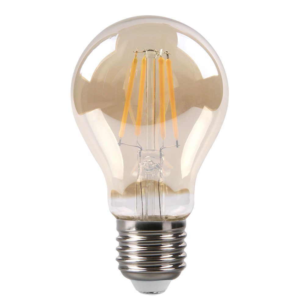 Bombilla LED estándar, filamento, ámbar 8W (E27) (2700K)