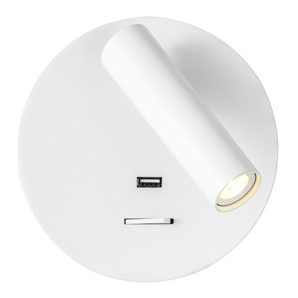 Alternative view of GIOTTO, Aplique Led para cabecero de cama, redondo, con puerto USB