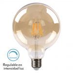 Bombilla LED Filamento Globo, REGULABLE, ámbar, 8W (2700K), (160xØ125 mm)