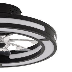 KASTORIA, ventilador de techo tipo plafón, color negro, detalle