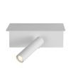 LEONARDO, Aplique led para cabecero de cama, con puerto USB, color blanco