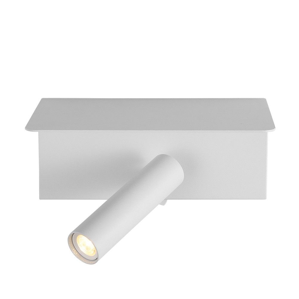 LEONARDO, Aplique led para cabecero de cama, con puerto USB, color blanco