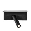 LEONARDO, Aplique led para cabecero de cama, con puerto USB, color negro