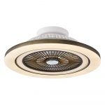 Ventilador de techo Mato color cuero encendido