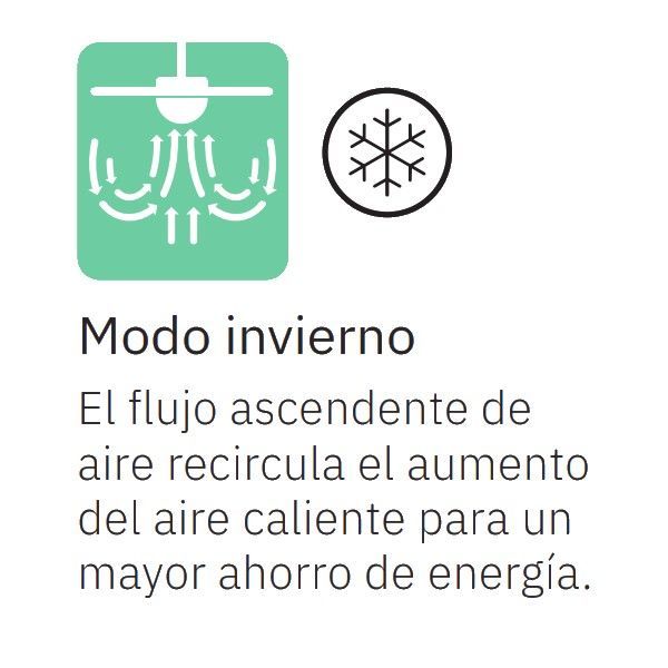 Modo invierno ventiladores de techo