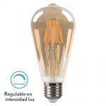 Bombilla LED Filamento Pebetero, REGULABLE, ámbar, 8W (2700K), (140xØ65 mm)