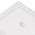 Plafón led cuadrado blanco con sensor de movimiento y crepuscular, ONIX, detalle sensor