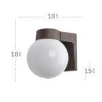 PROCYON, Aplique exterior aluminio IP44, dimensiones