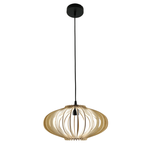 Alternative view of SAPELLI 35, Lámpara de techo realizada en madera