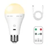 Bombilla LED recargable por USB, rosca E27, con mando a distancia