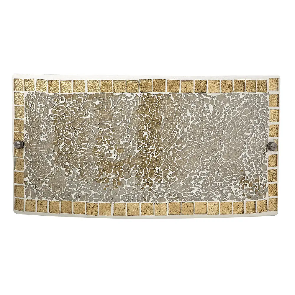 TENOR, Aplique pared, efecto mosaico, rectangular, color ámbar