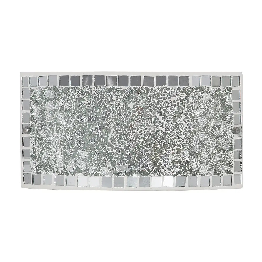 TENOR, Aplique pared, efecto mosaico, rectangular, color cromo