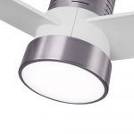 Ventilador de techo, TEO, níquel-blanco, tulipa
