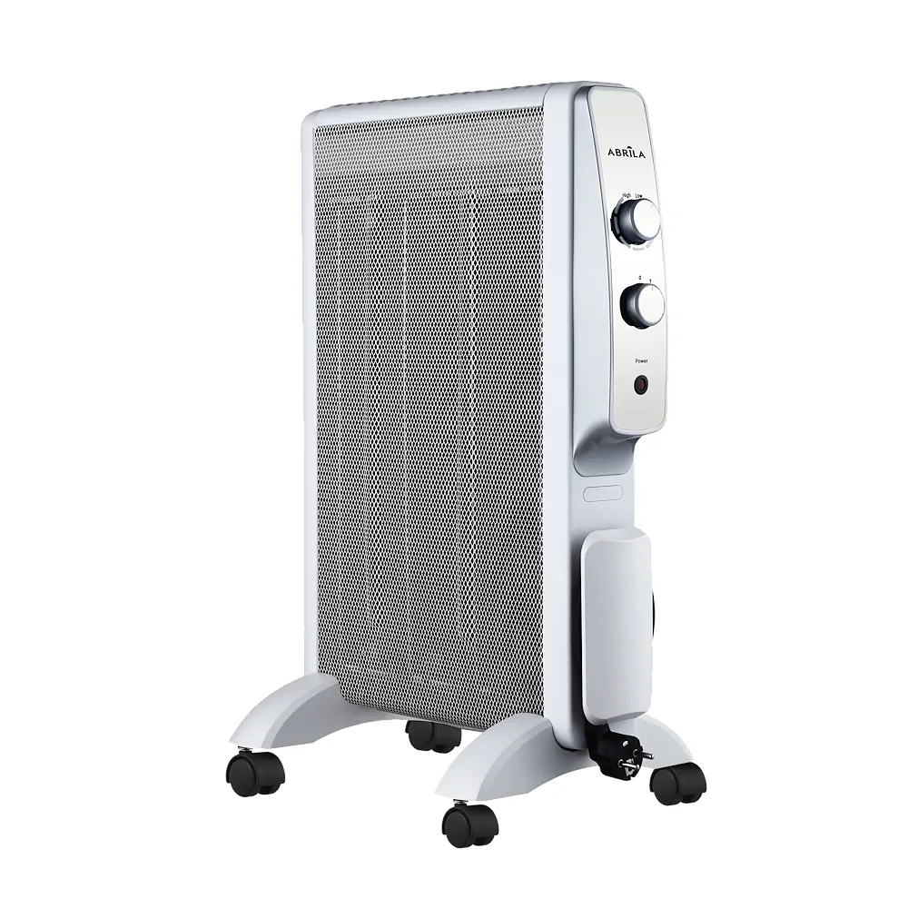 ABRIGO, Radiador de mica, 1500W. Color blanco/plata