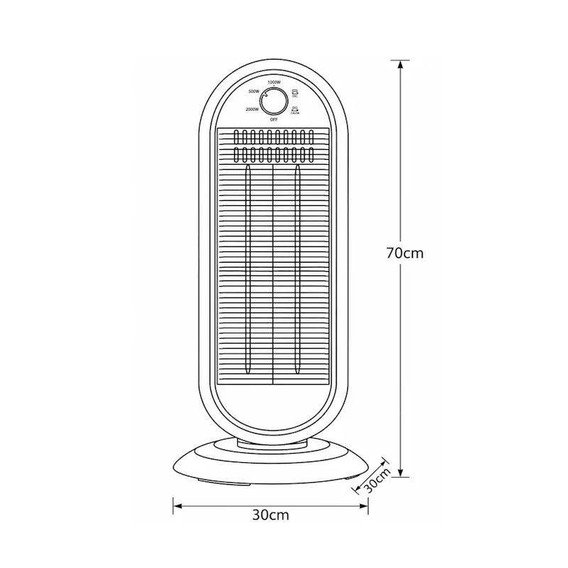 AKRON, Estufa carbono, 900W