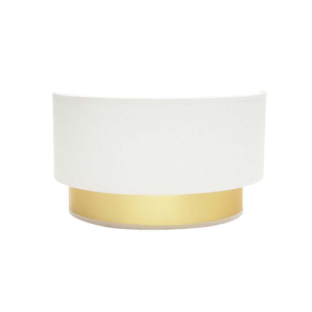 ANUSKA, Aplique de pared. Color Blanco/Oro