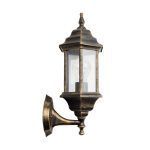 POLLUX, Aplique exterior aluminio, color Negro/Oro