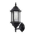 POLLUX, Aplique exterior aluminio, color Negro