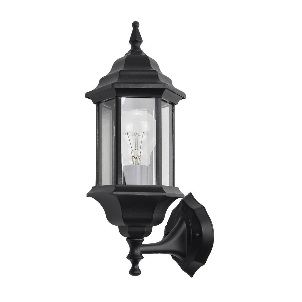 POLLUX, Aplique exterior aluminio, color Negro