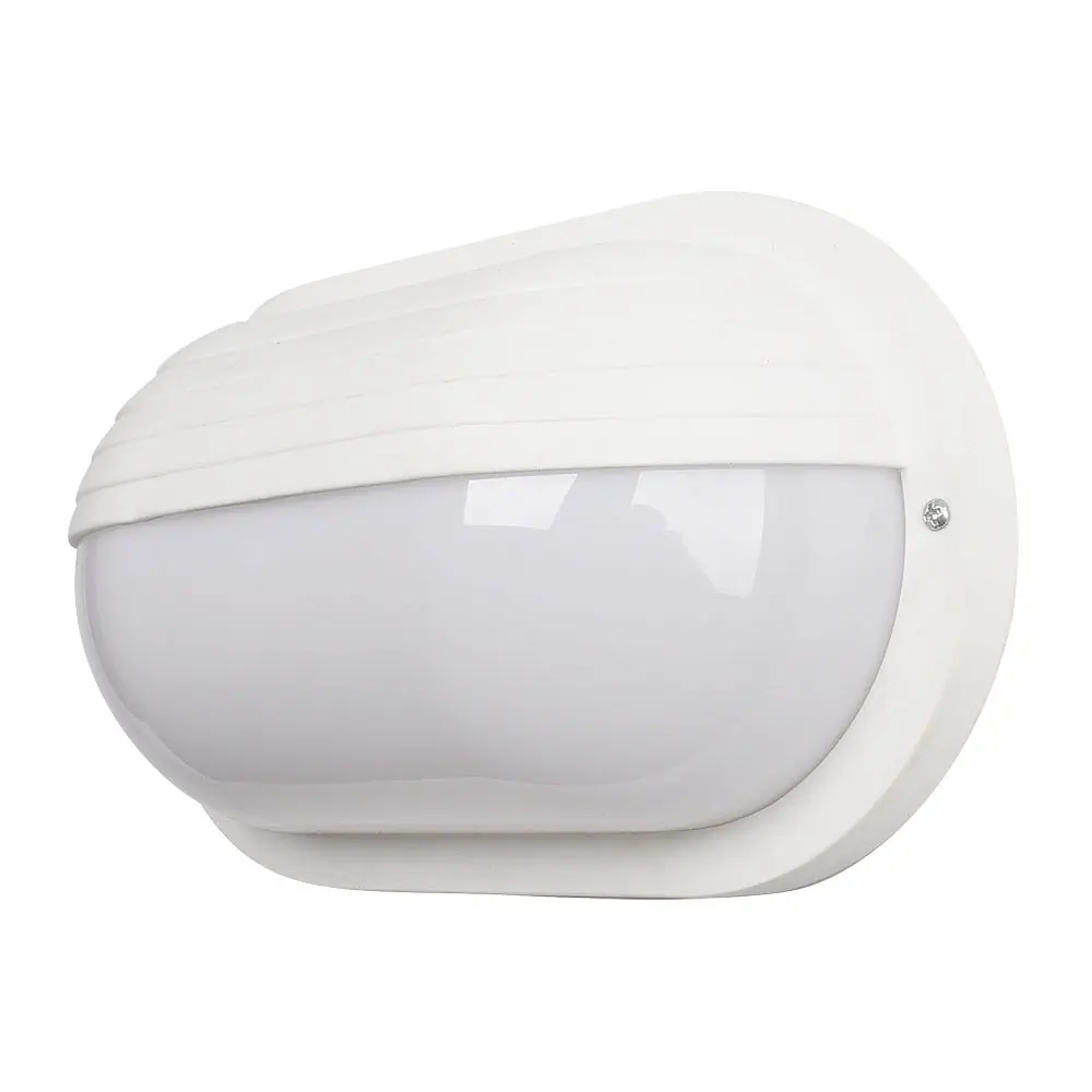 CANOPUS, Aplique exterior ovalado, grande, color blanco. IP44