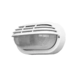 CANOPUS, Aplique exterior ovalado, pequeño, color blanco. IP44