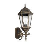 REGULUS, Aplique exterior aluminio, color Negro/Oro