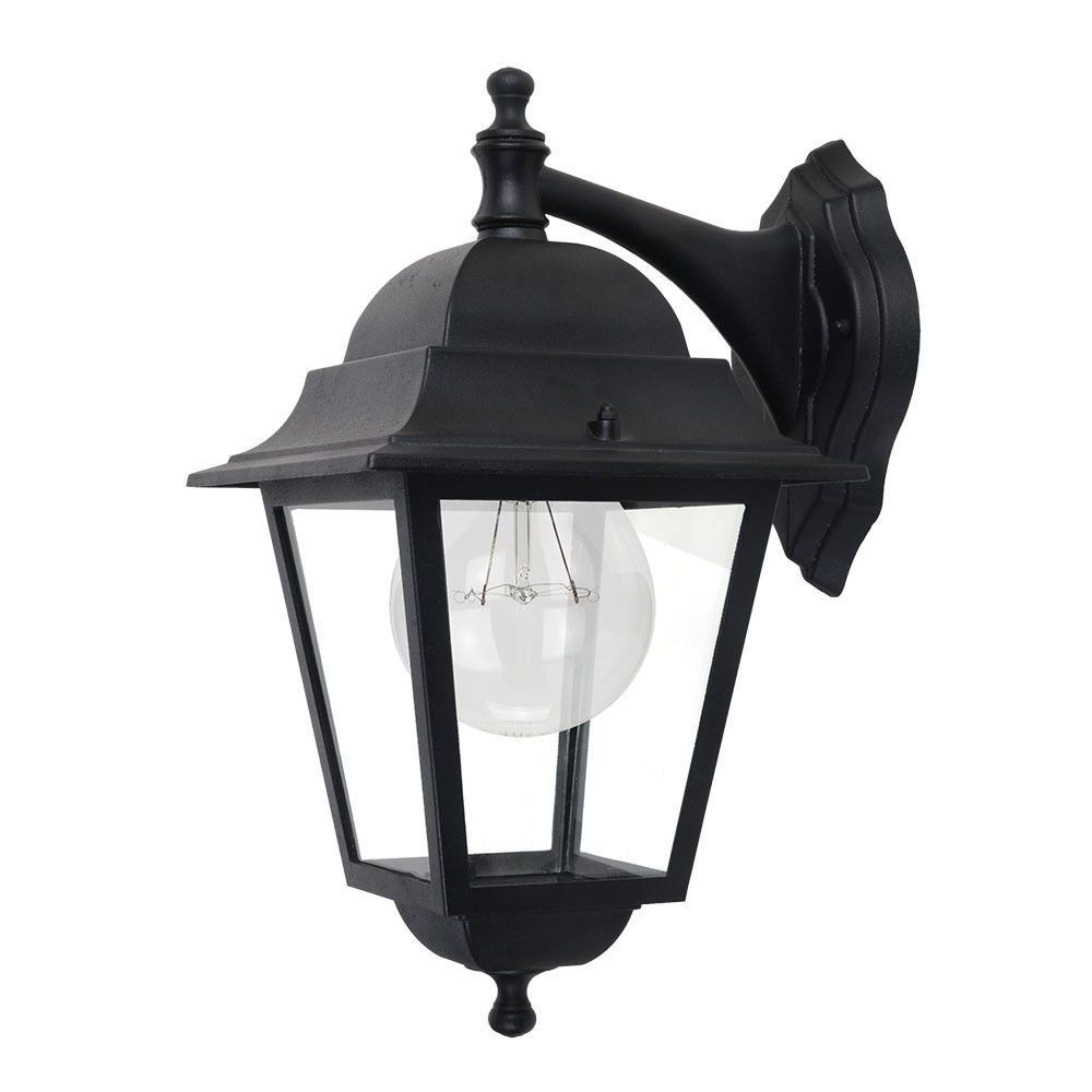 SPICA, aplique exterior aluminio, color Negro