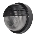 CANOPUS, Aplique exterior redondo, color negro. IP44