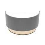 KANDY, Aplique de pared, color gris/natural