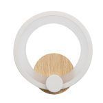 SYDNEY, Aplique led 10W, color blanco/madera clara