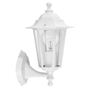 AURIGA, aplique exterior con brazo, aluminio, color blanco