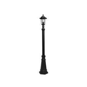 AURIGA, farola exterior aluminio, regulable en altura, color negro, recogida