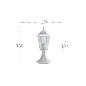 AURIGA, sobremuro exterior aluminio, dimensiones