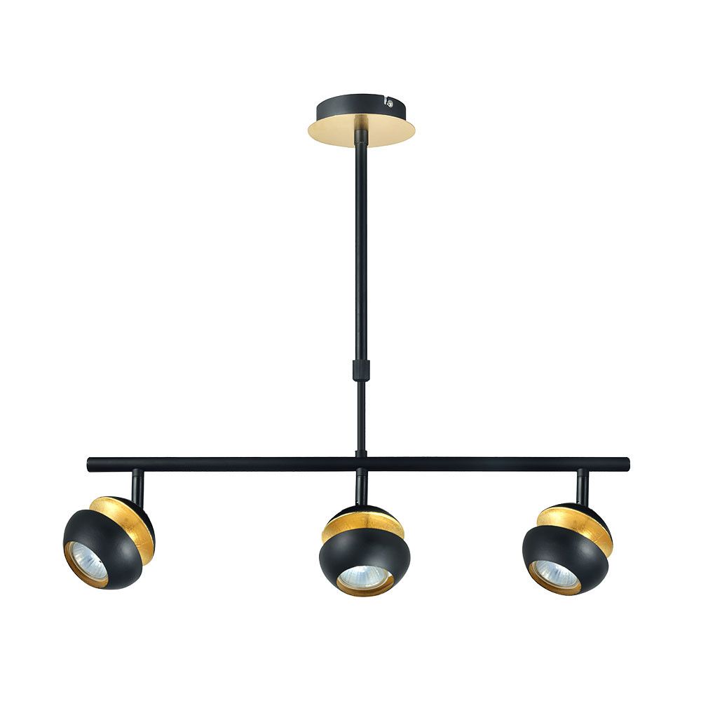 Alternative view of BEETHOVEN, Colgante 3 focos - Negro/Oro