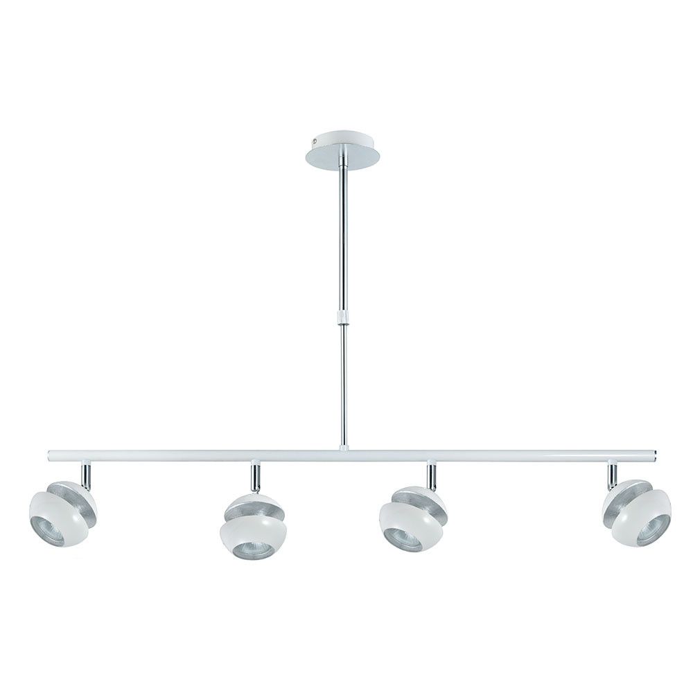 Alternative view of BEETHOVEN, Colgante 4 focos - Blanco/Plata