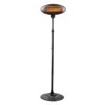 AUSTRAL, calefactor exterior de cuarzo con pie. Potencia: 650/1300/2000W, seleccionables