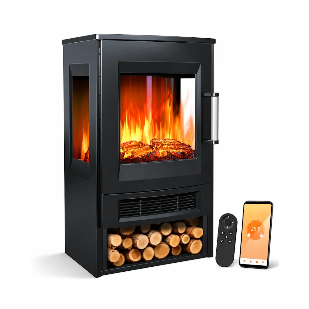 CANDOR, Chimenea eléctrica, termoventilador cerámico, 1800W