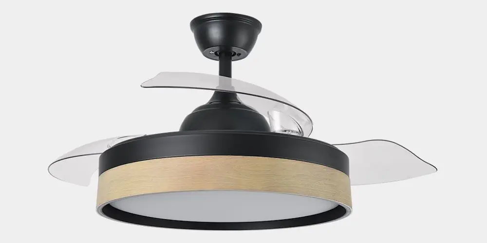 Ventilador de techo aspas retractiles y luz