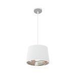 TUNEZ, Lámpara colgante de color blanco con interior estampado, diámetro 30 cm