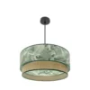 CONGO, Lámpara colgante negro/verde natural, 60 cm diámetro