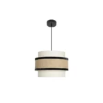 CORNALINA, Lámpara colgante color beige y negro, 30 cm diametro