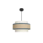 CORNALINA, Lámpara colgante color beige y azul, 40 cm diametro